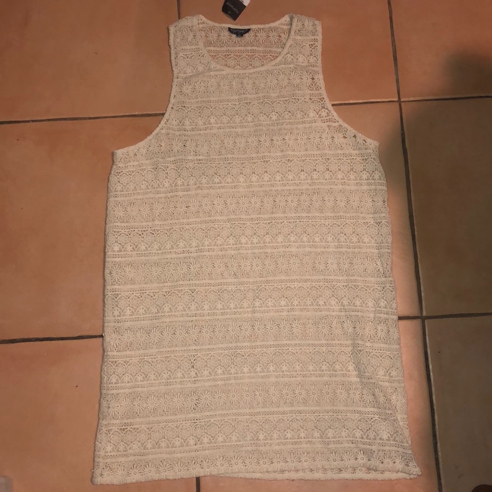 NWT topshop cream lace dress size 12